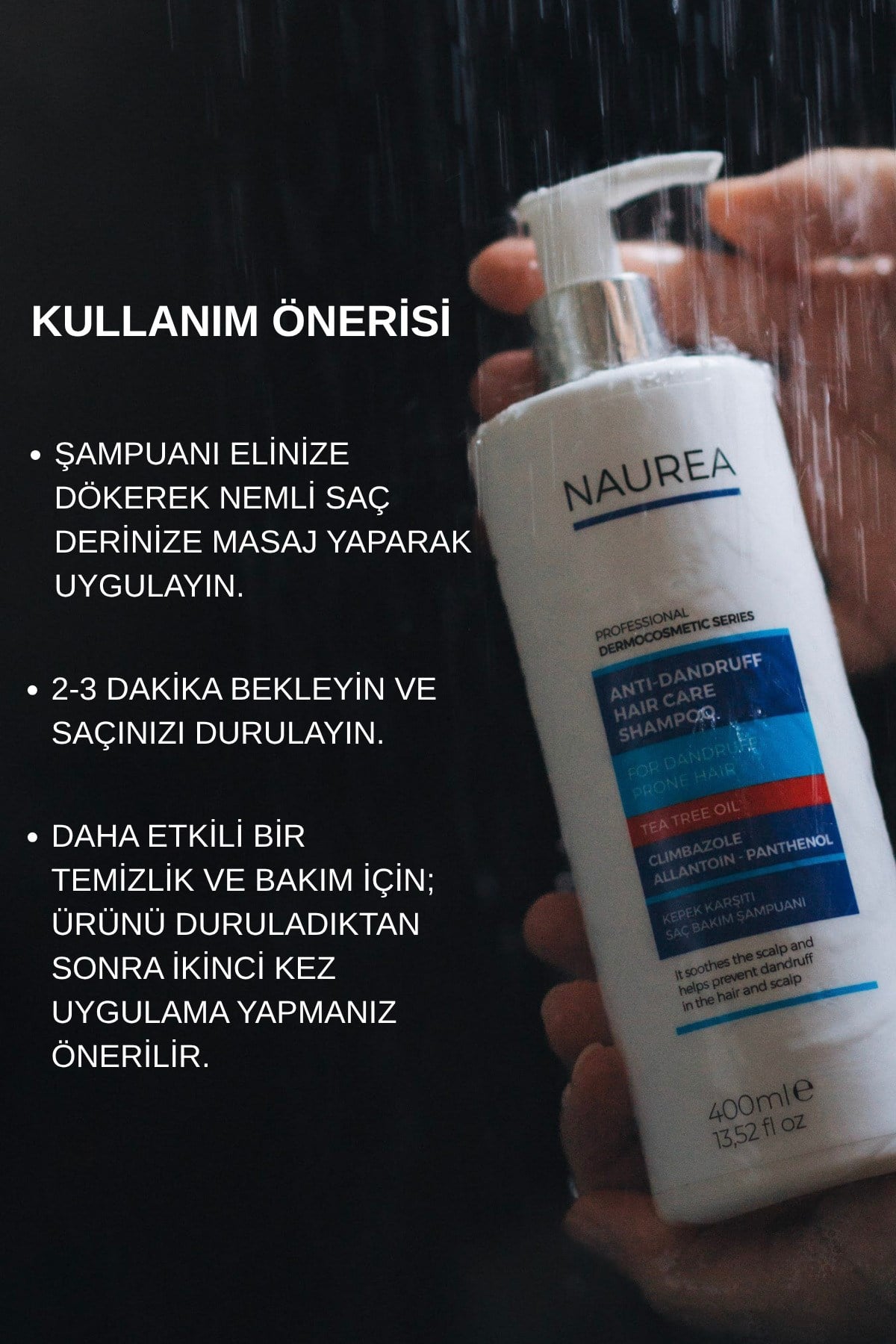 Yağlı Saçlara Uygun Kepek Karşıtı Şampuan | Climbazole & Tea Tree Dermokozmetik