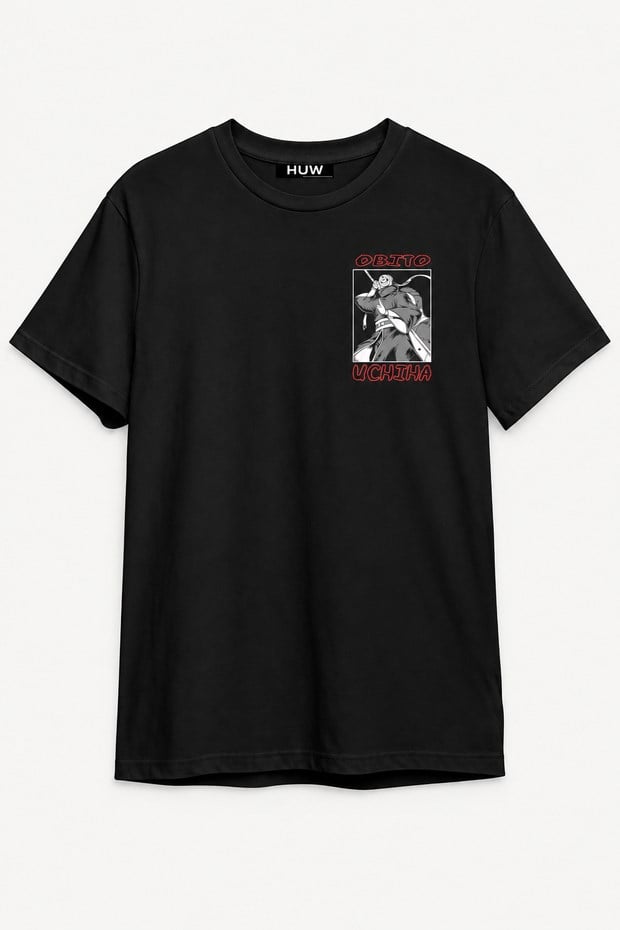Naruto Obito Uchiha Baskılı Unisex Tişört