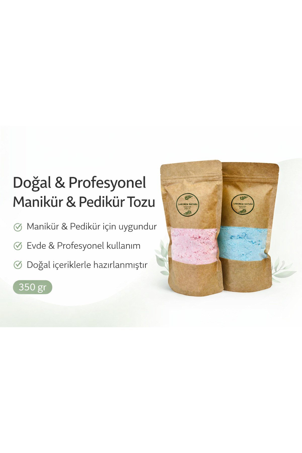 NATURA Köpüren Manikür Pedikür Tozu | El & Ayak Bakım | Shea Yağlı 350 gr