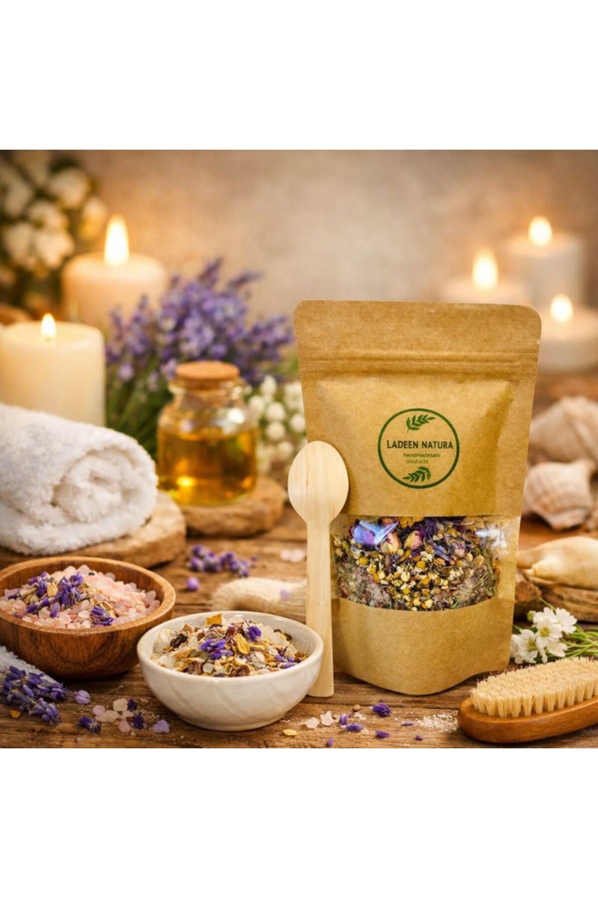 Natura Mor Çiçekler Çok Amaçlı Banyo, Ayak ve Vücut Tuzu | Mineralli Rahatlatıcı Bakım Tuzu 350 Gr.