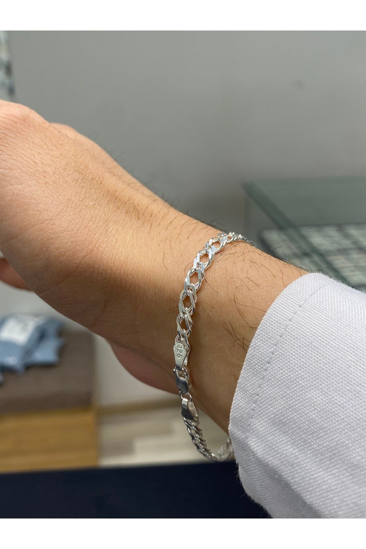 925 Ayar Erkek Gümüş Bileklik (4.5MM)