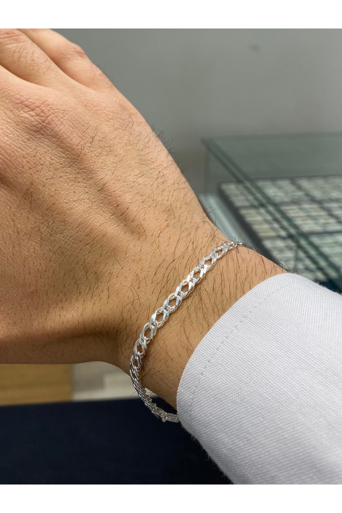 925 Ayar Erkek Gümüş Bileklik (4.5MM)