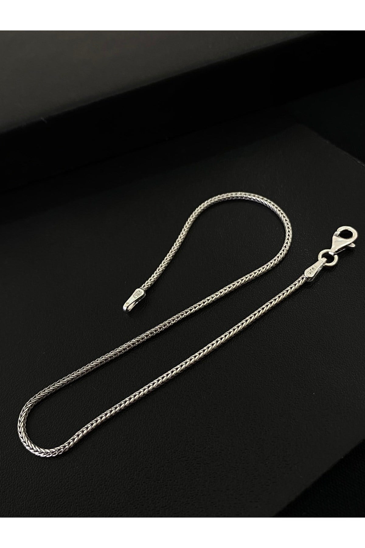 925 Ayar Gümüş 1.5 MM Tilki Kuyruğu Erkek Gümüş Bileklik (1.5MM)