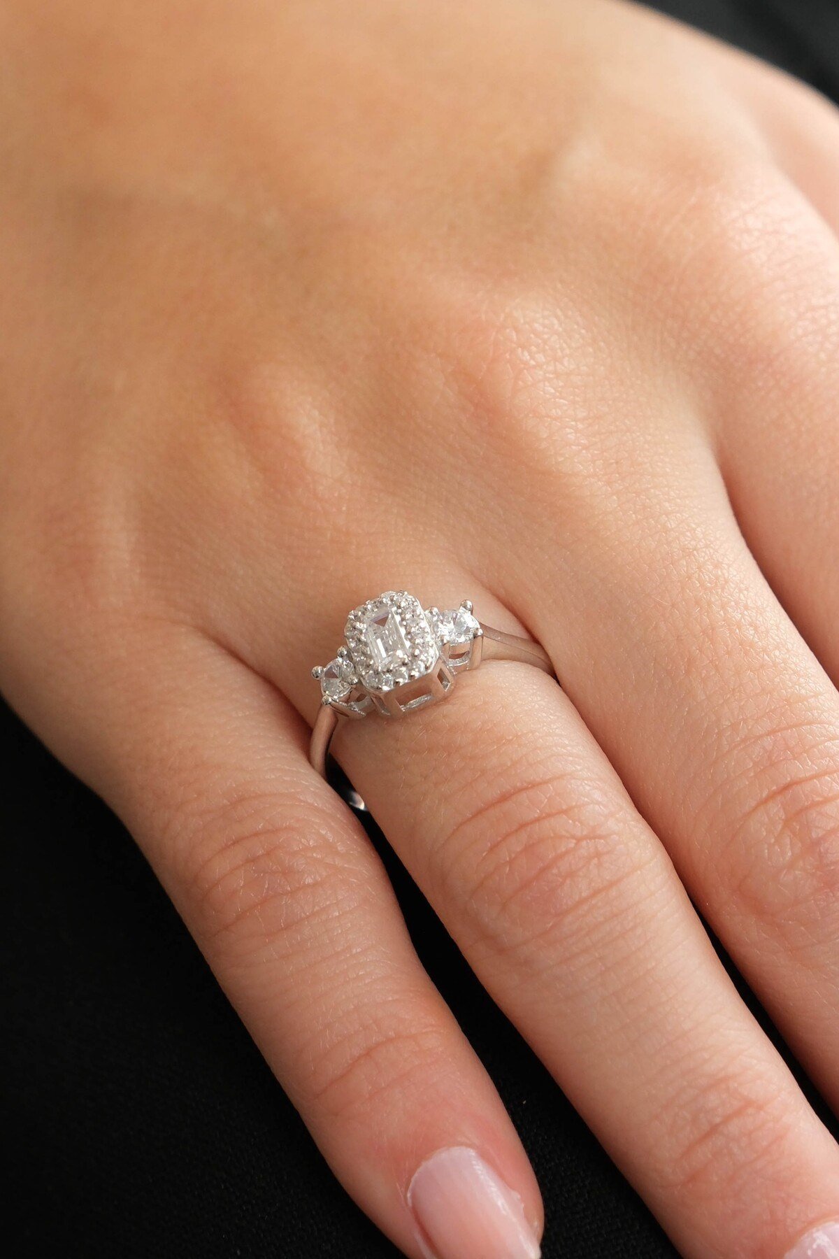 925 Ayar Gümüş Baget Modeli Kadın Gümüş Yüzük