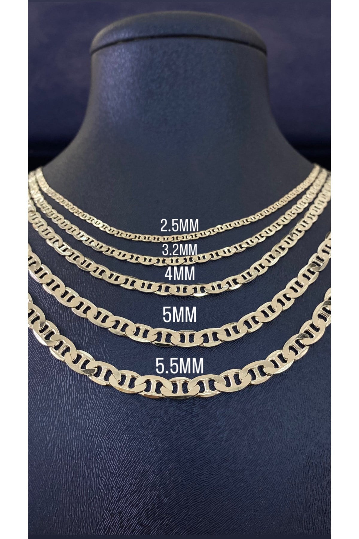 925 Ayar Gümüş Barlı Zincir Modeli Erkek Gümüş Zincir - Kolye (5.5 MM Kalınlığında)