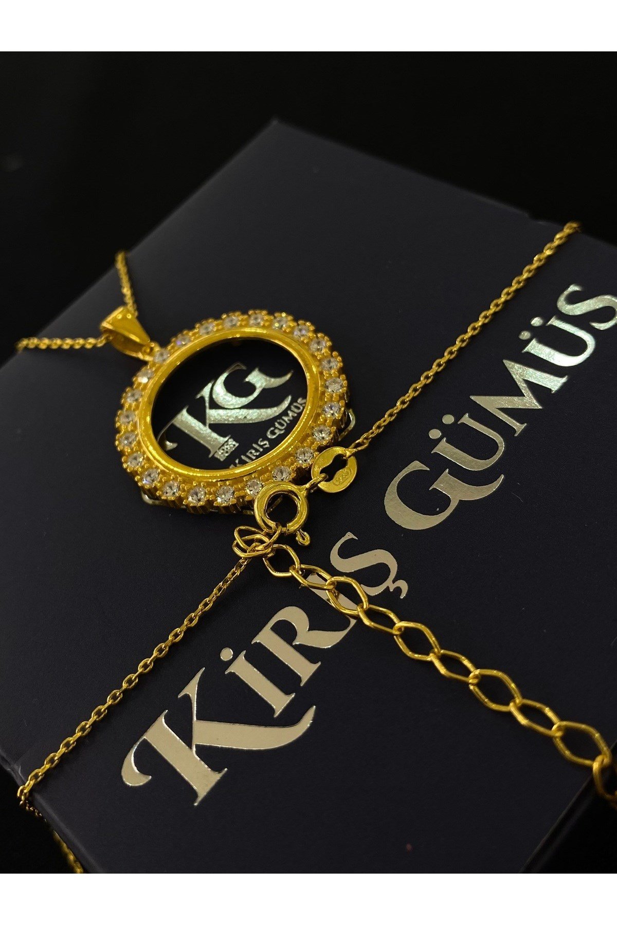 925 Ayar Gümüş Çeyrek Altın Takmak İçin Kadın Gümüş Kolye (45+5CM) 5
