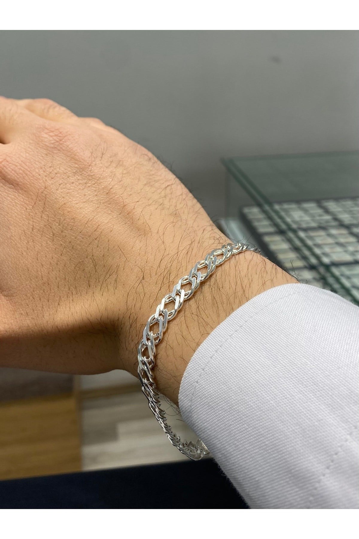 925 Ayar Gümüş Erkek Bileklik (7.5MM)