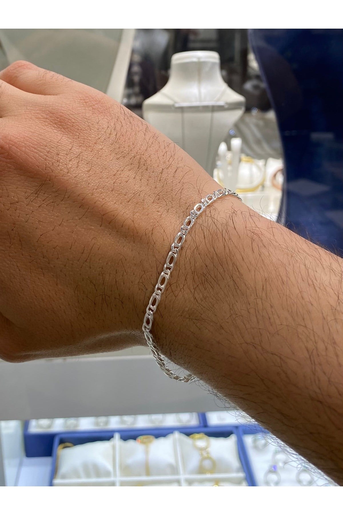 925 Ayar Gümüş Erkek Gümüş Bileklik (3.2MM)