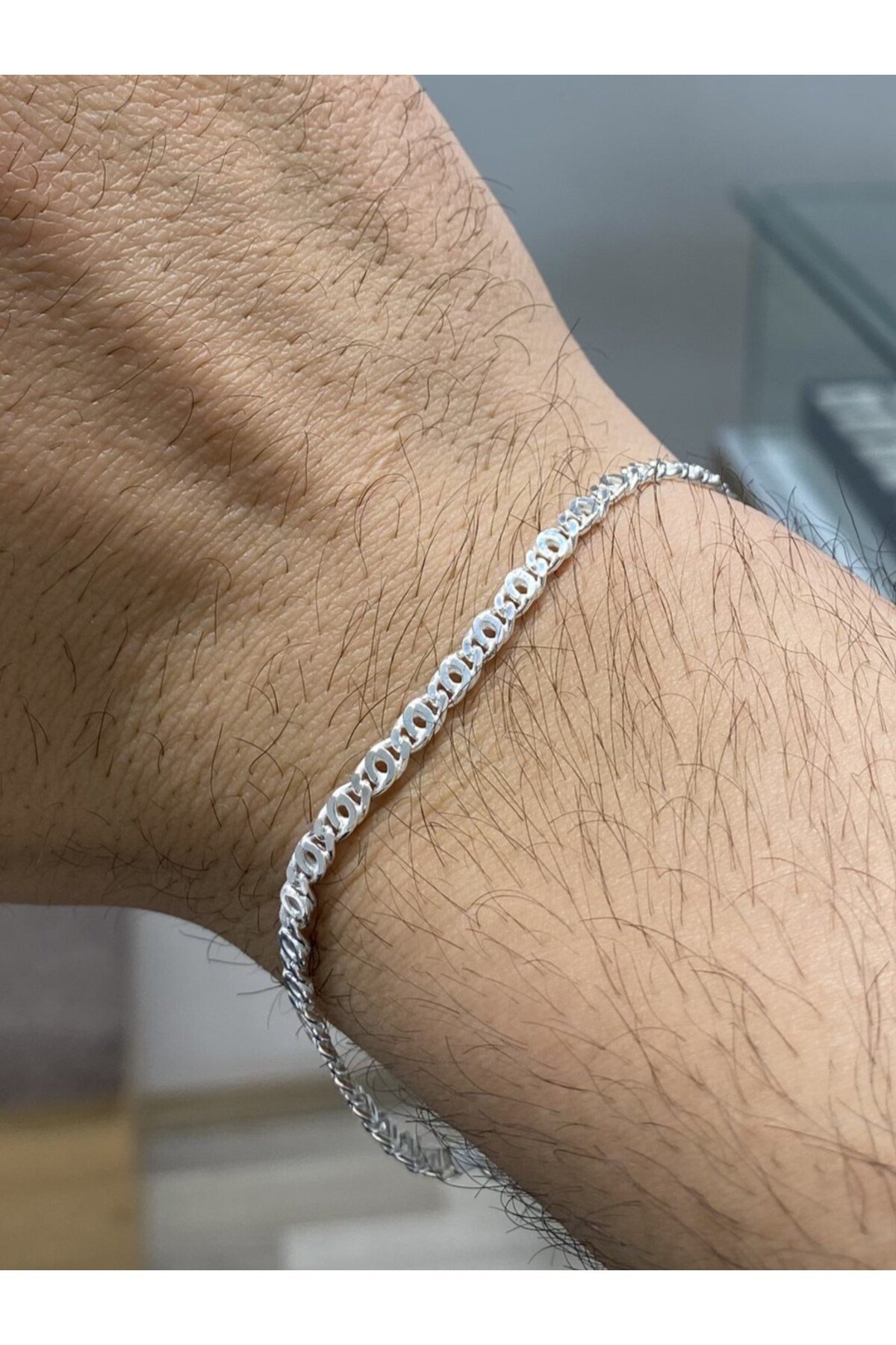 925 Ayar Gümüş Erkek Gümüş Bileklik (3.2 MM)