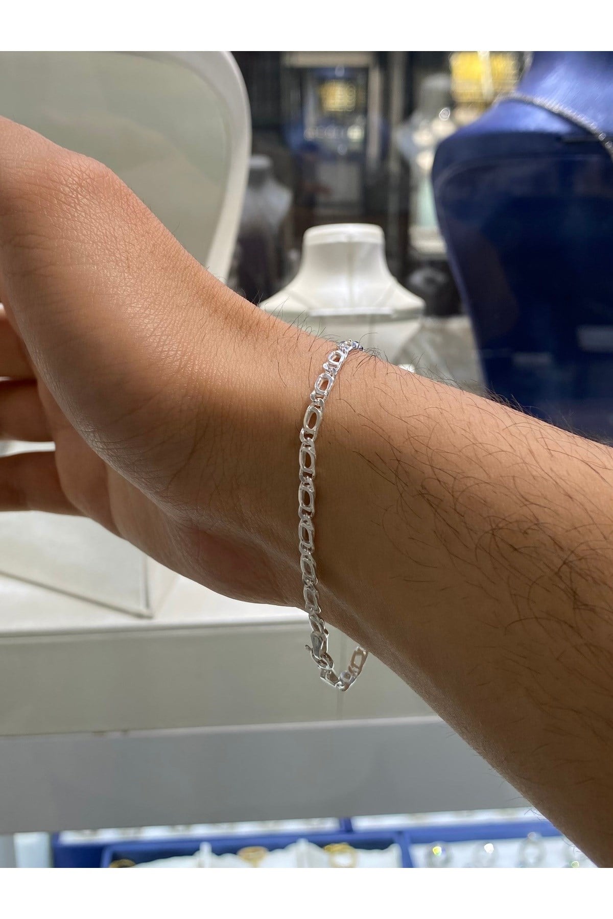 925 Ayar Gümüş Erkek Gümüş Bileklik (3.2MM)