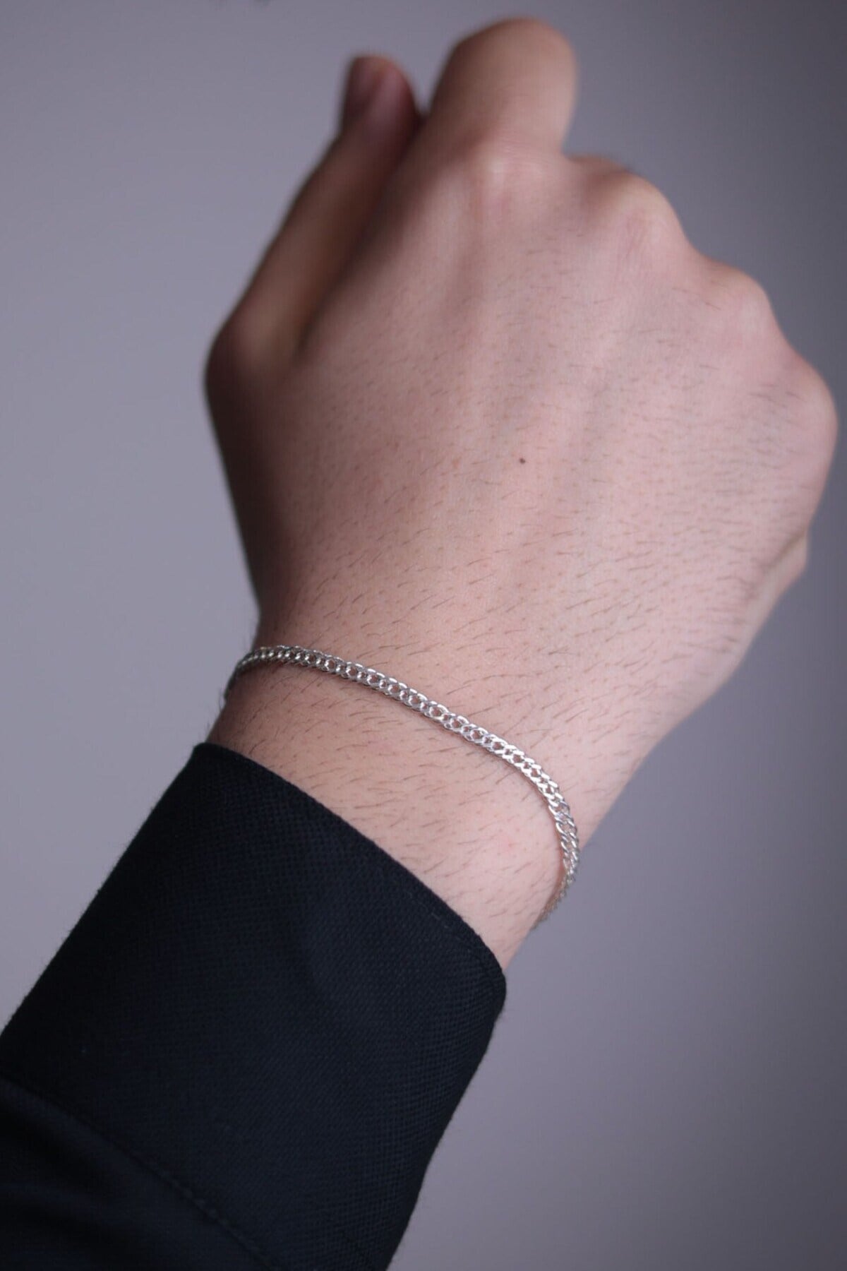 925 Ayar Gümüş Erkek Gümüş Bileklik (3,2MM)