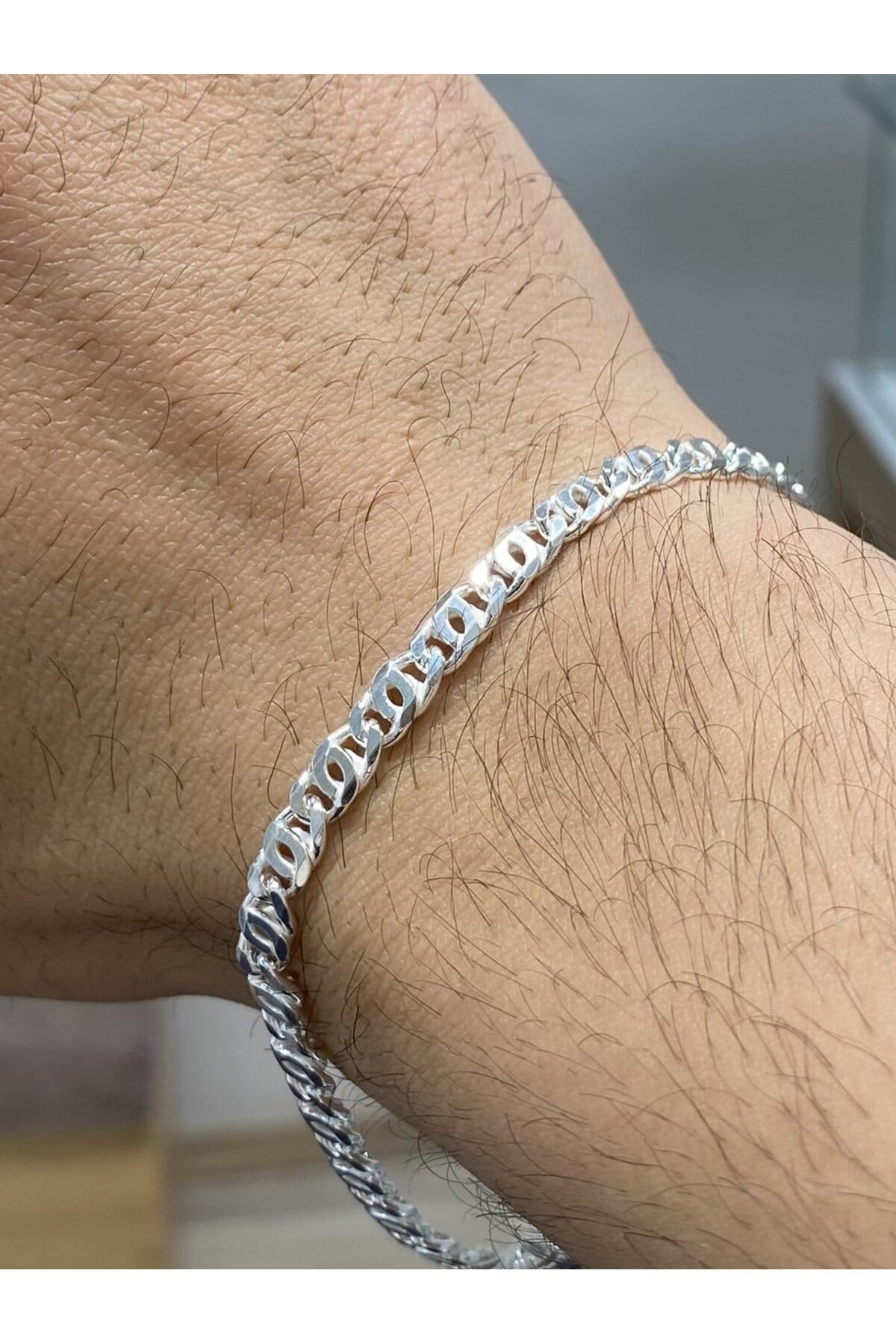 925 Ayar Gümüş Erkek Gümüş Bileklik (4.8 MM)