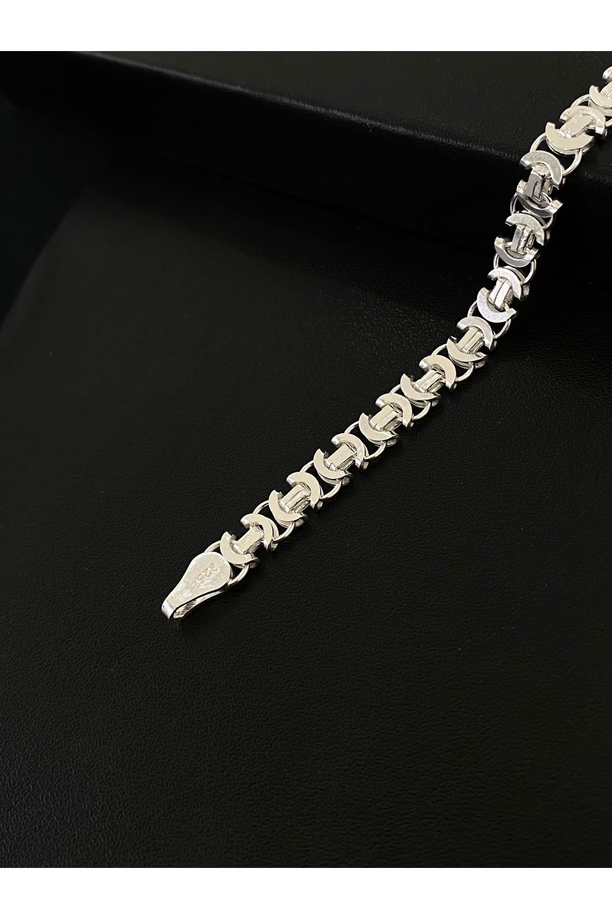 925 Ayar Gümüş Euro Kral Modeli Erkek Gümüş Bileklik (5.8MM)