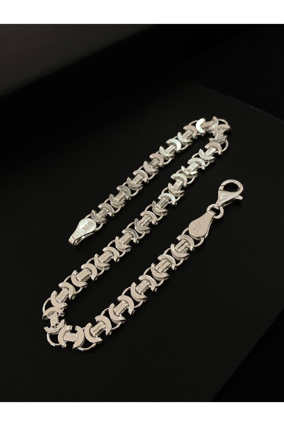 925 Ayar Gümüş Euro Kral Modeli Erkek Gümüş Bileklik (5.8MM)