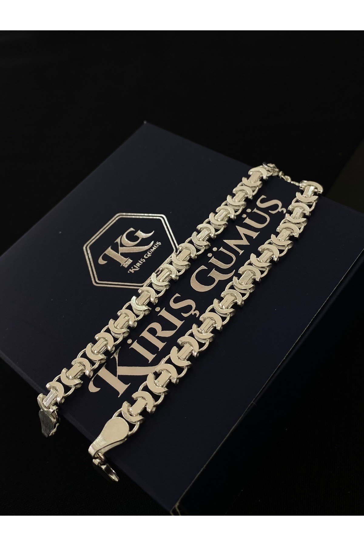 925 Ayar Gümüş Euro Kral Modeli Erkek Gümüş Bileklik (5.8MM)