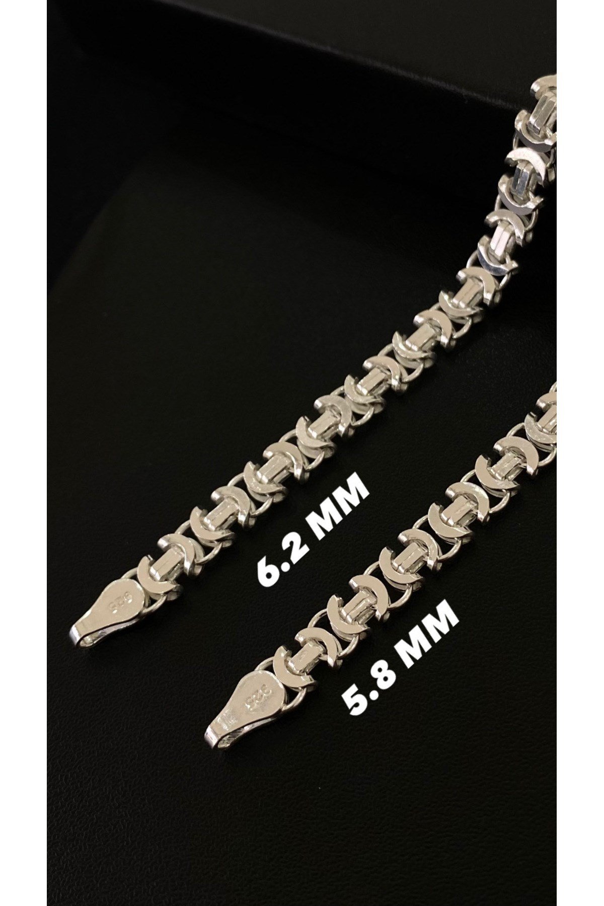 925 Ayar Gümüş Euro Kral Modeli Erkek Gümüş Bileklik (5.8MM)