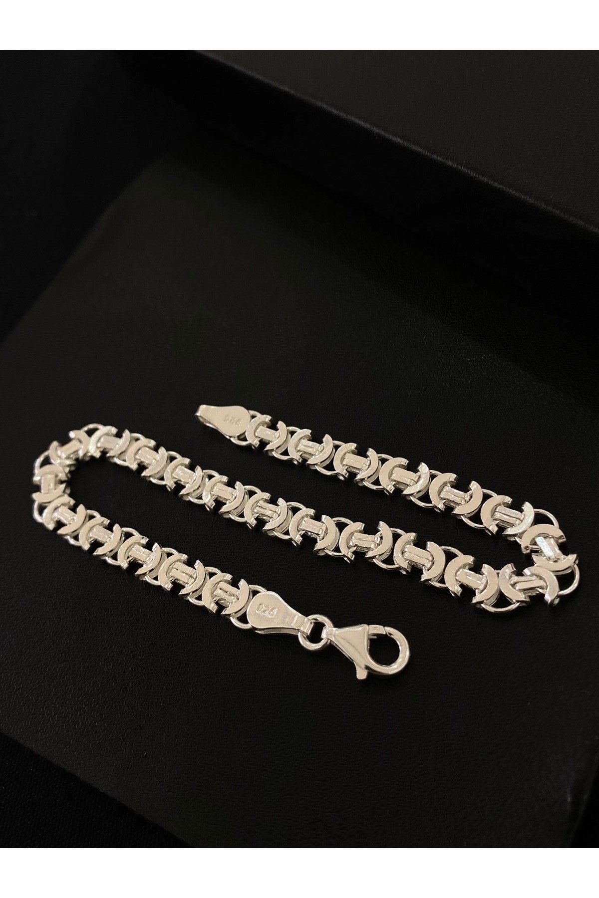 925 Ayar Gümüş Euro Kral Modeli Erkek Gümüş Bileklik (5.8MM)