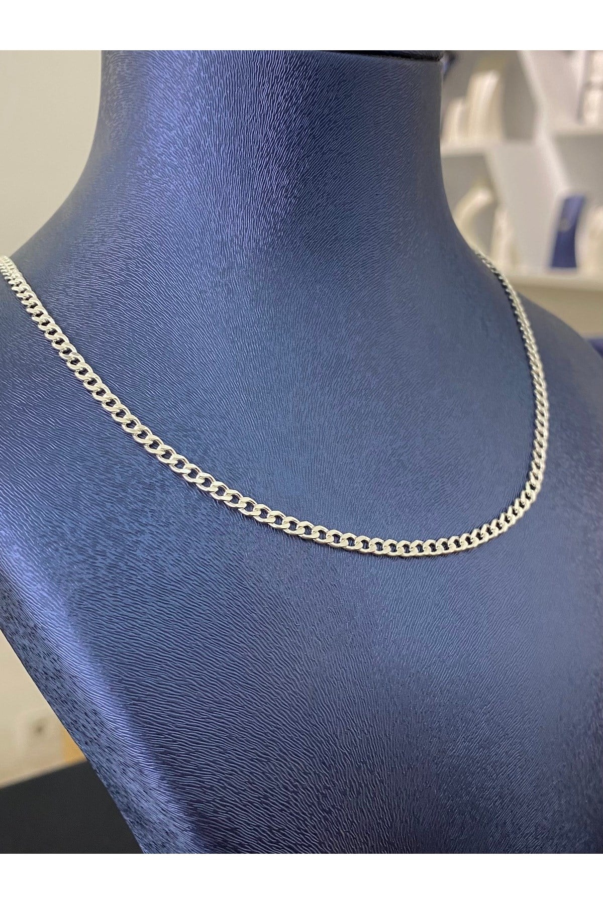 925 Ayar Gümüş Gurmet Modeli Erkek Gümüş Zincir Kolye (3 MM Kalınlığında)