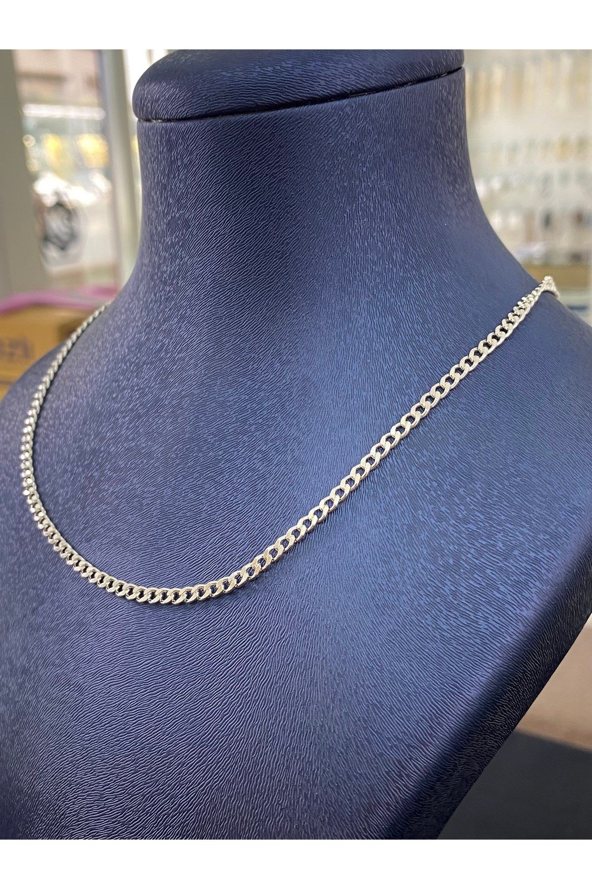925 Ayar Gümüş Gurmet Modeli Erkek Gümüş Zincir Kolye (3 MM Kalınlığında)