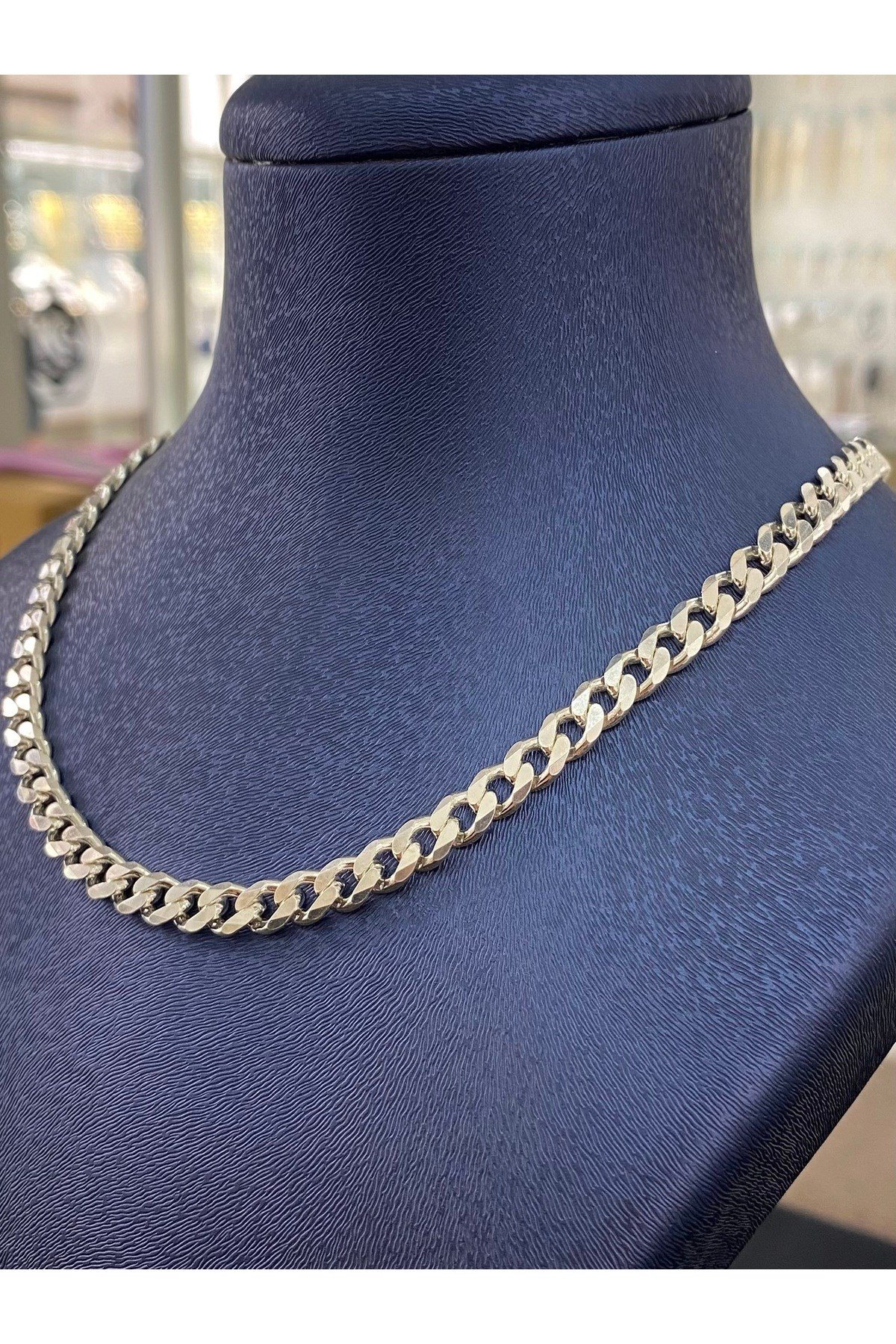 925 Ayar Gümüş Gurmet Modeli Erkek Gümüş Zincir Kolye (5.8 MM Kalınlığında)
