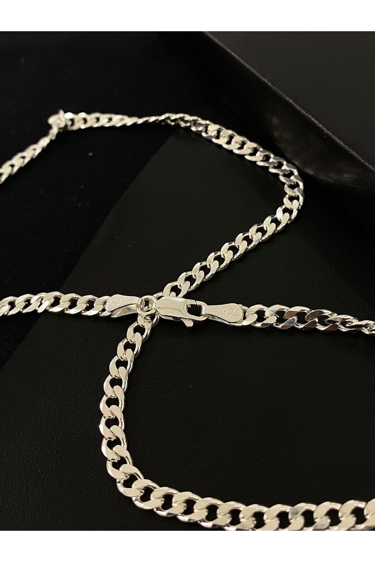 925 Ayar Gümüş Gurmet Modeli Erkek Gümüş Zincir Kolye (4.5 MM Kalınlığında)