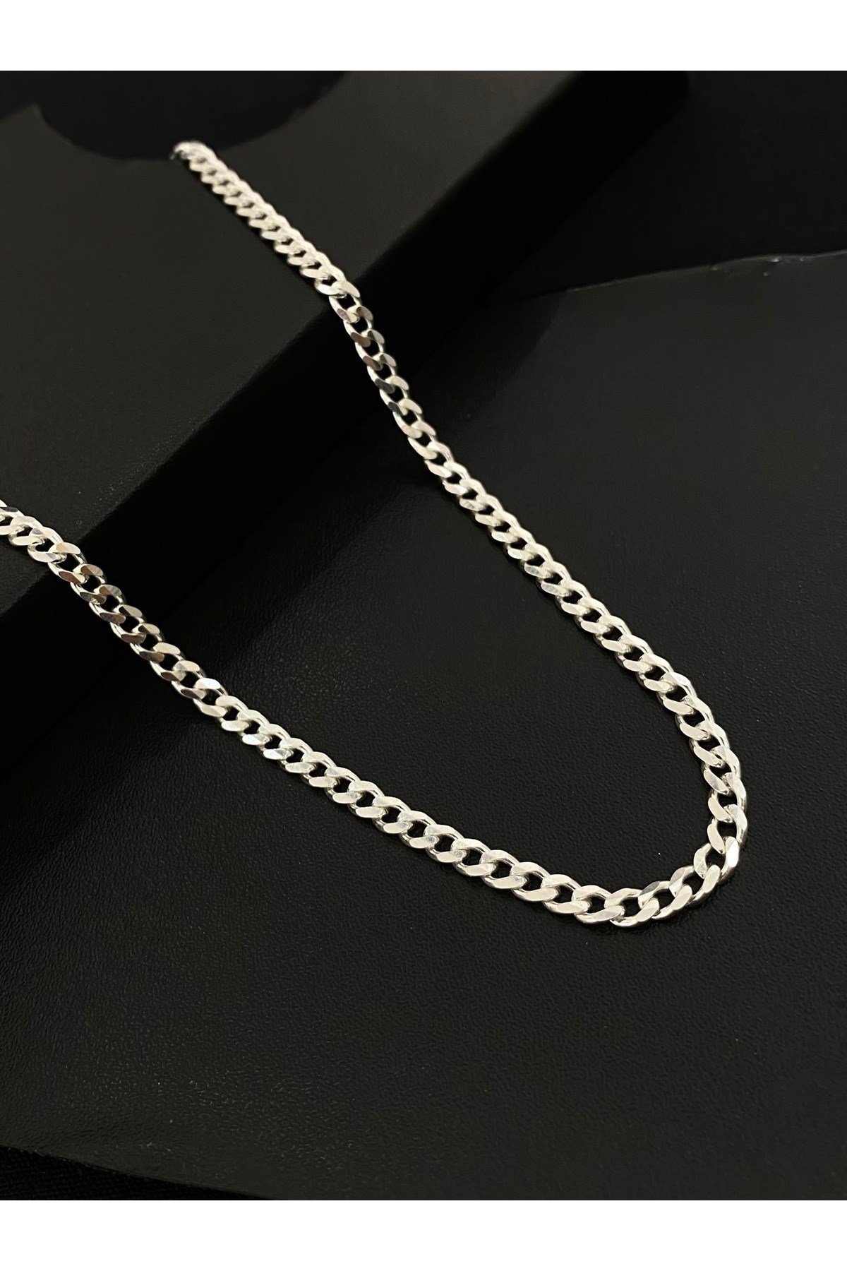 925 Ayar Gümüş Gurmet Modeli Erkek Gümüş Zincir Kolye (3.5 MM Kalınlığında)