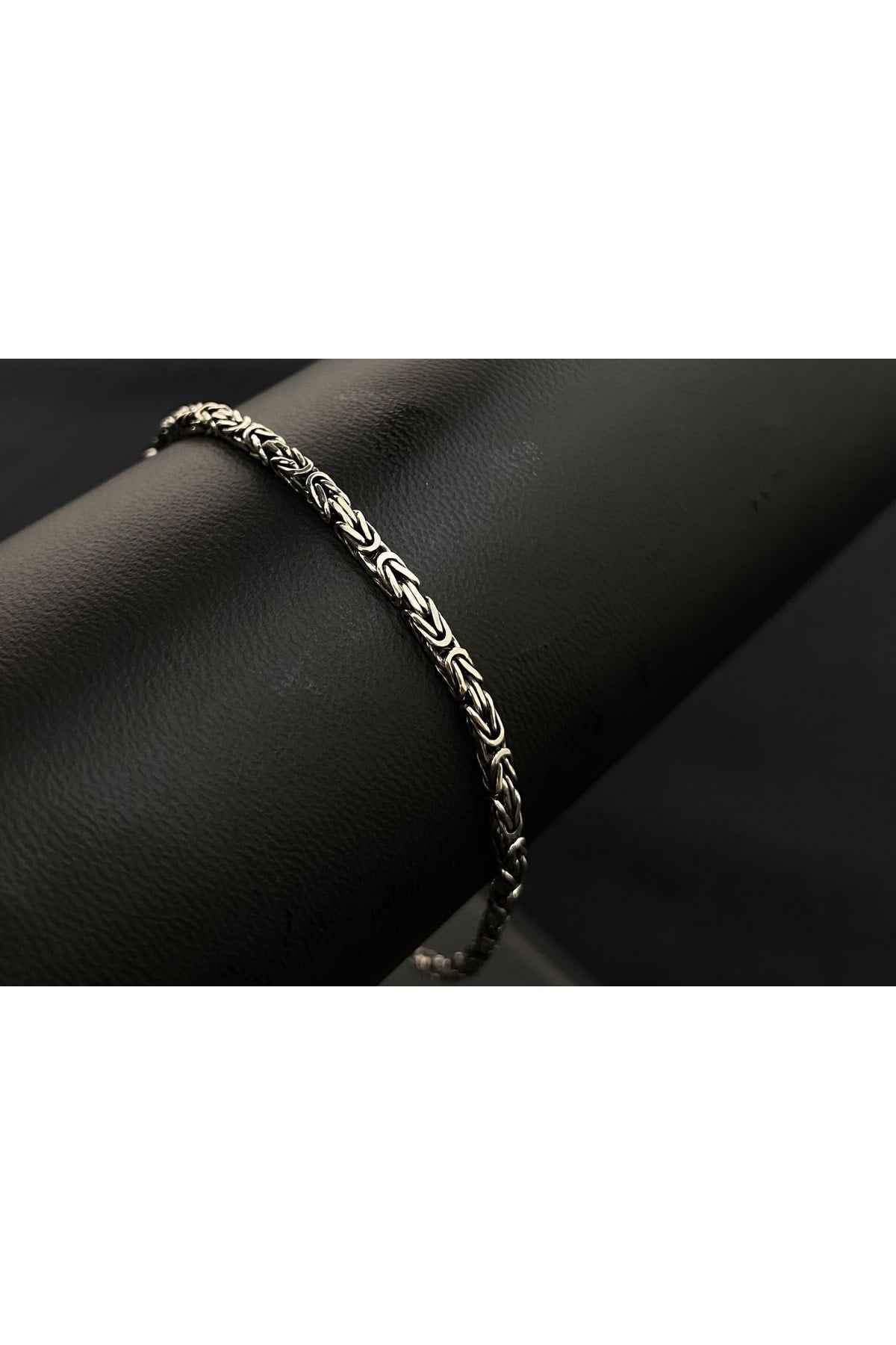 925 Ayar Gümüş Kare Kral Modeli Erkek Gümüş Bileklik (2.2MM)