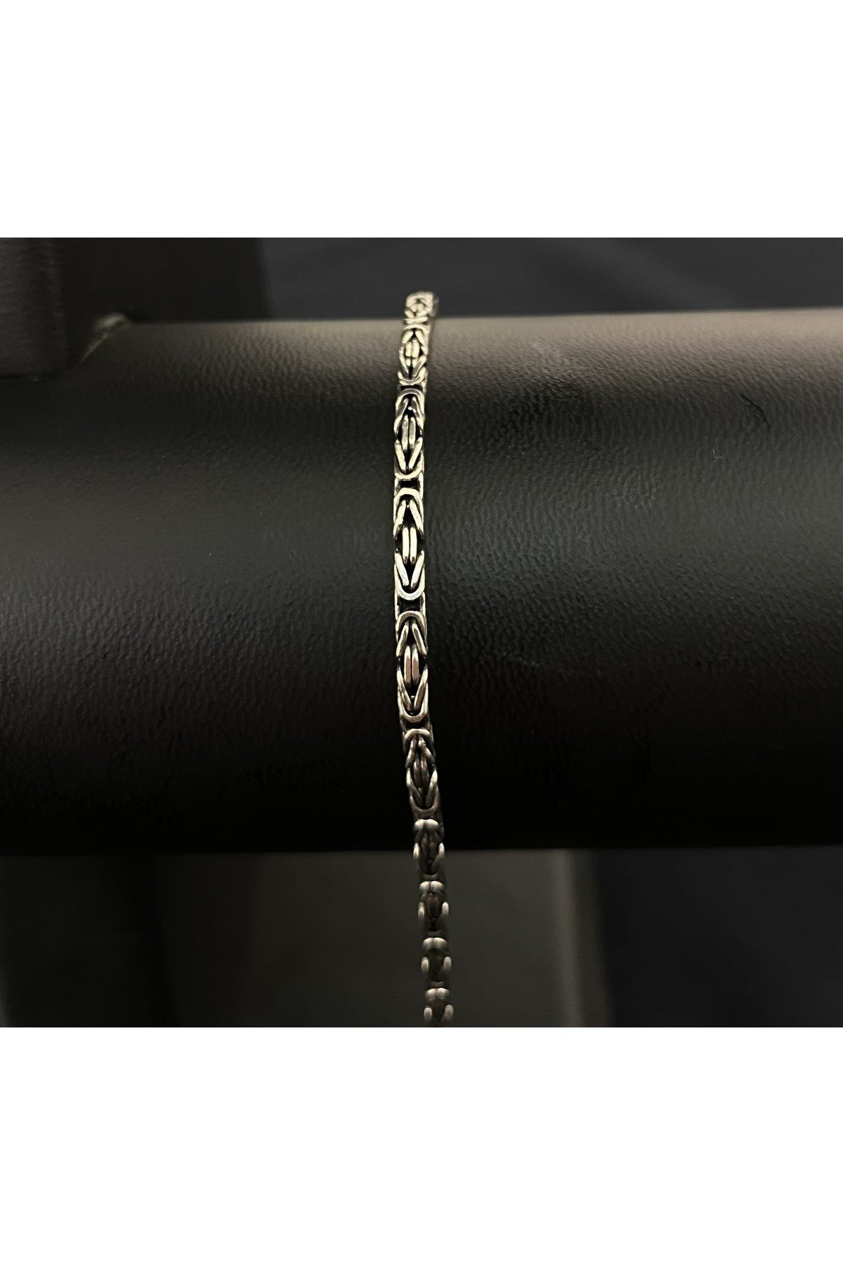 925 Ayar Gümüş Kare Kral Modeli Erkek Gümüş Bileklik (2.2MM)