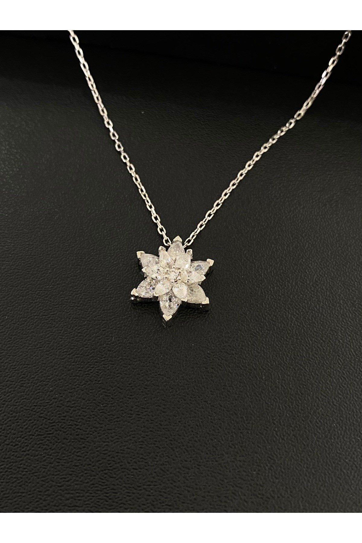 925 Ayar Gümüş Lotus Kadın Kolye (40+5CM)