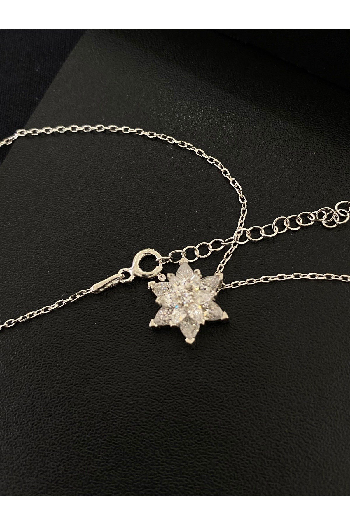 925 Ayar Gümüş Lotus Kadın Kolye (40+5CM)