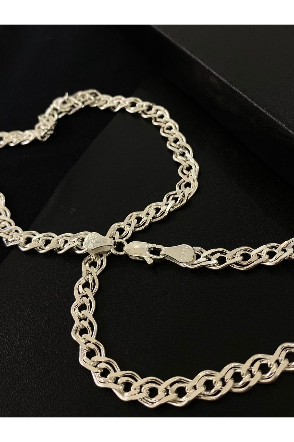 925 Ayar Gümüş Nano Modeli Erkek Gümüş Zincir - Kolye (6.2 MM Kalınlığında)