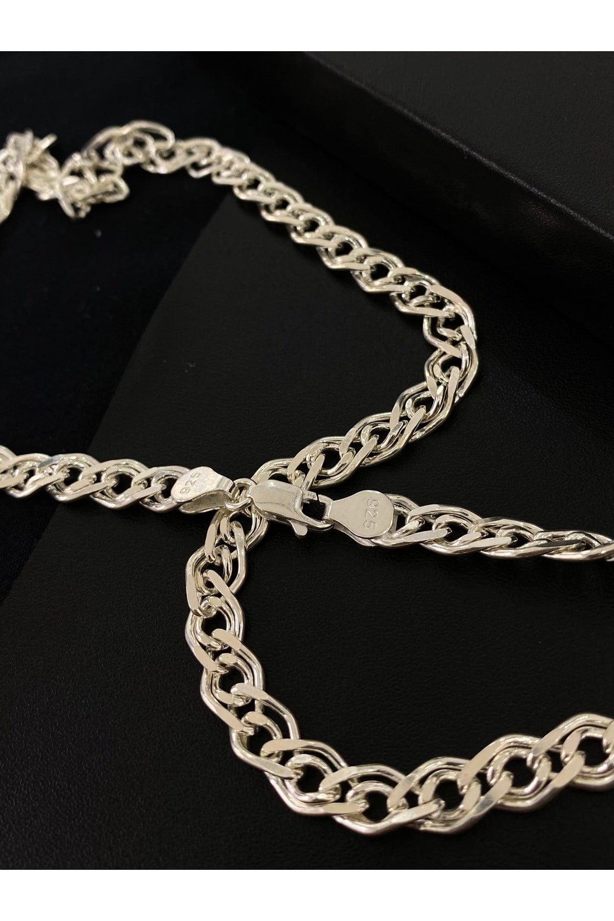925 Ayar Gümüş Nano Modeli Erkek Gümüş Zincir - Kolye (7.2 MM Kalınlığında)