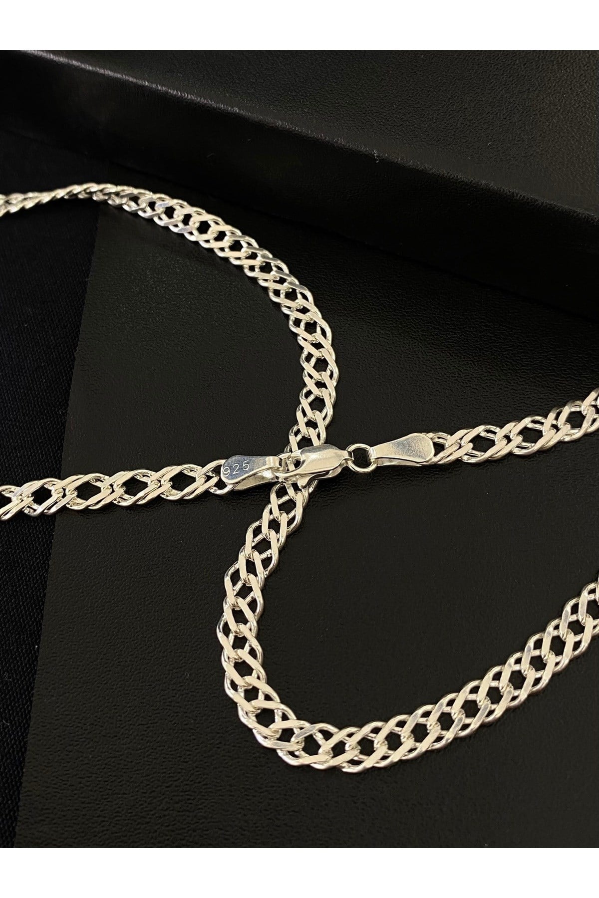925 Ayar Gümüş Rambo Modeli Erkek Gümüş Zincir - Kolye (4.8MM Kalınlığında)