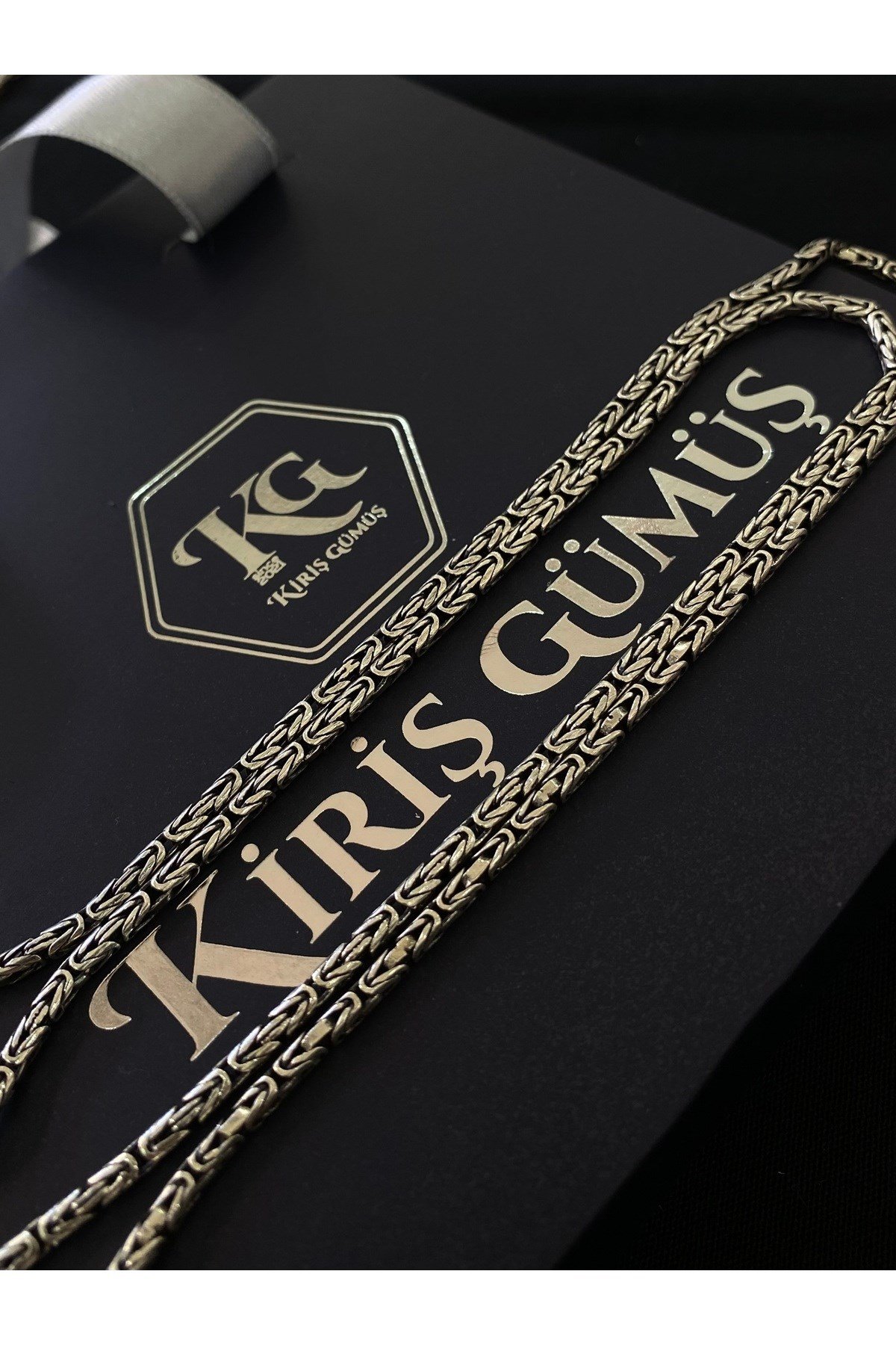 925 Ayar Gümüş Yuvarlak Kral Modeli Erkek Gümüş Zincir-Kolye (2.2MM Kalınlığında)