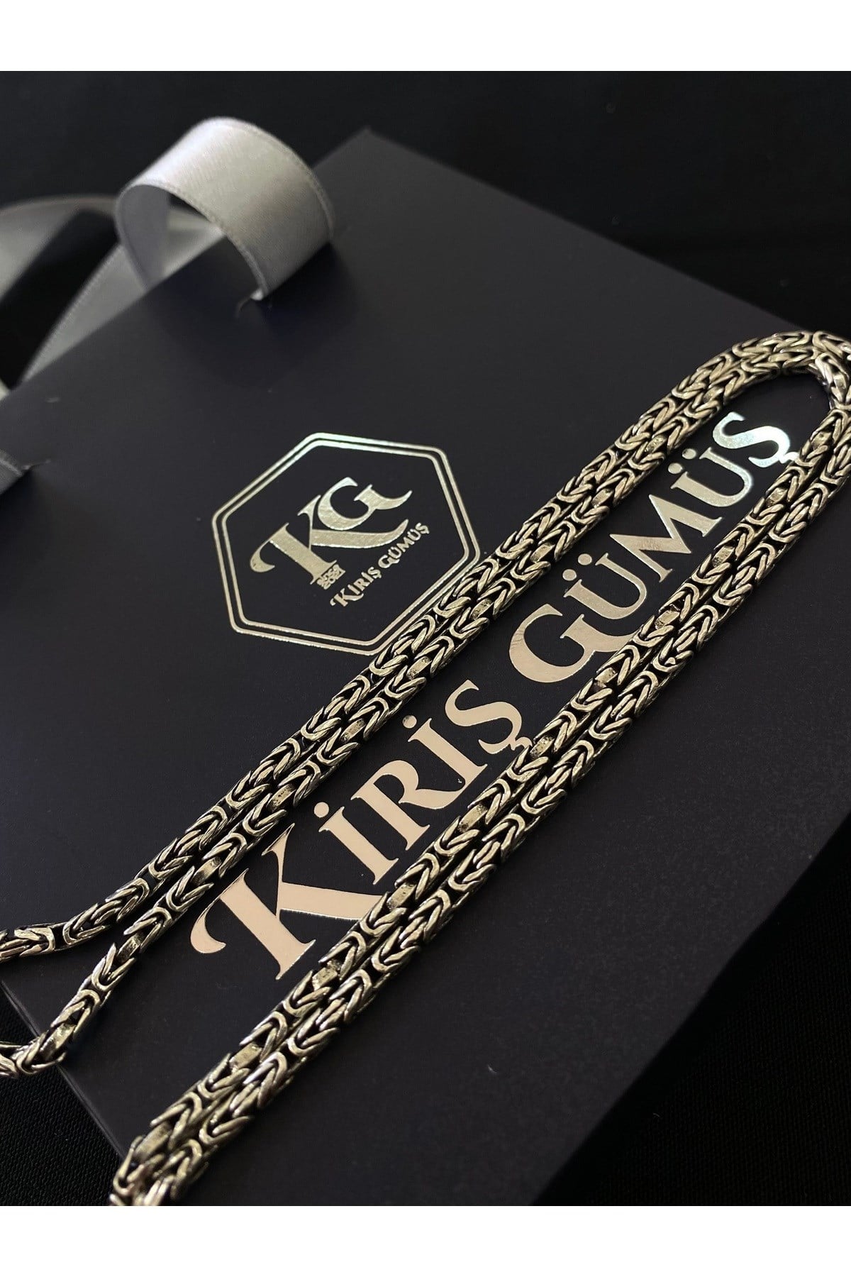 925 Ayar Gümüş Yuvarlak Kral Modeli Erkek Gümüş Zincir-Kolye (2.8MM Kalınlığında)