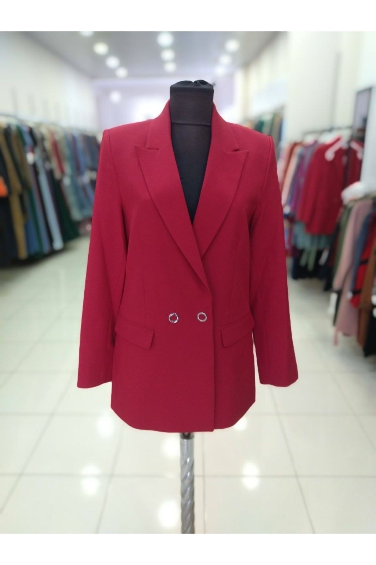 Kırmızı Renk Blazer Ceket