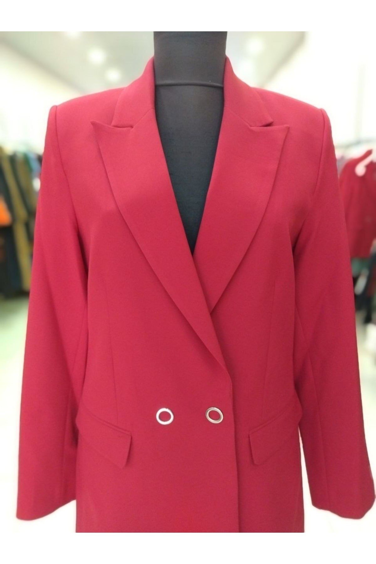 Kırmızı Renk Blazer Ceket