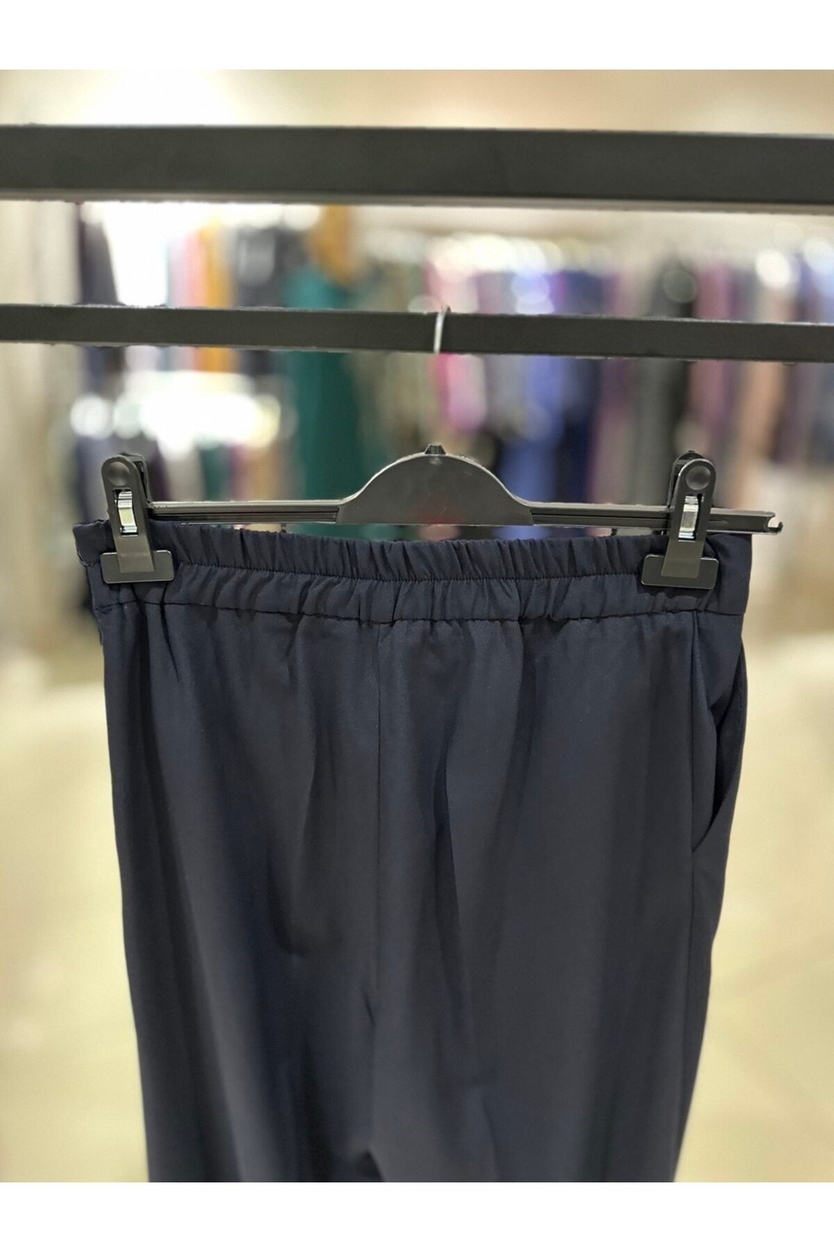 LACİVERT GENİŞ PAÇA KUMAŞ PANTOLON