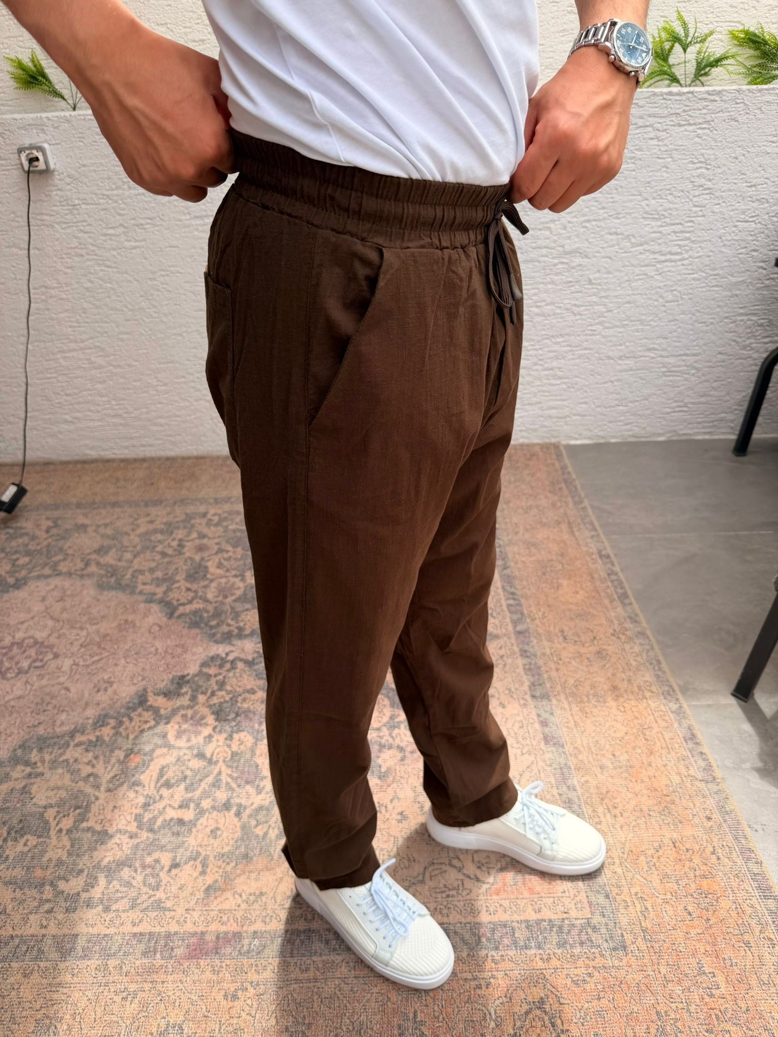 KAHVERENGİ MARRAKECH BAGGY MÜSLİN PANTOLON