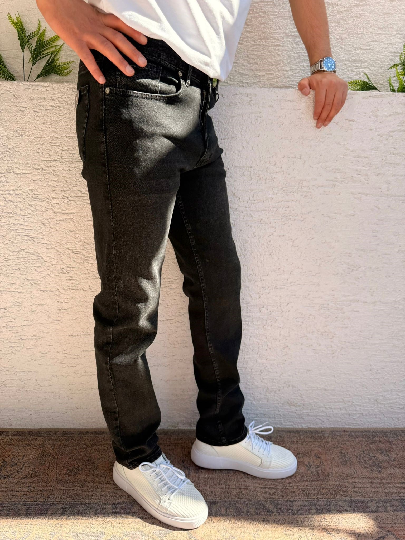 KOT SİYAH WE11 REGULAR KESİM PANTOLON