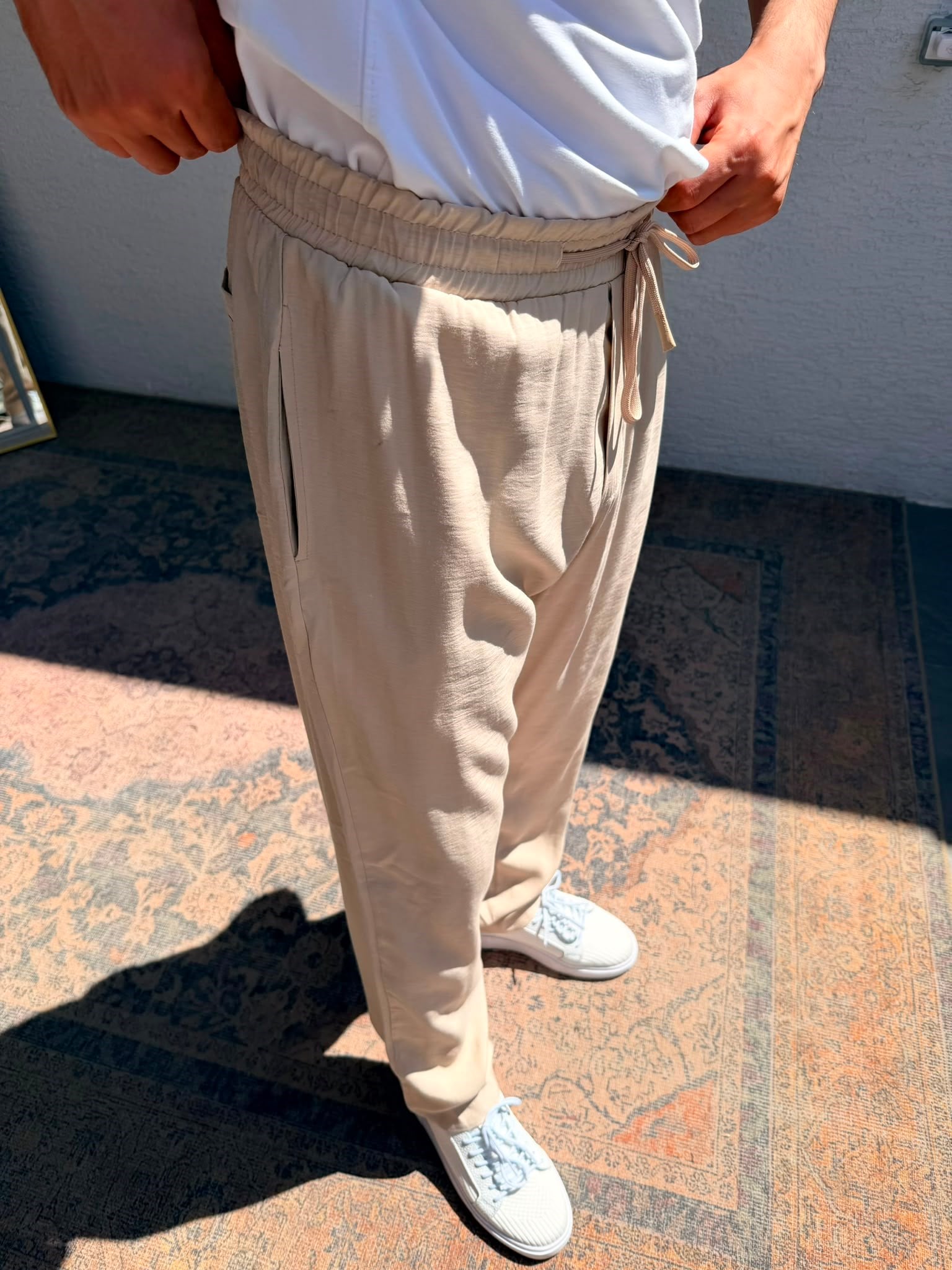 KREM WE11 BAGGY KETEN PANTOLON