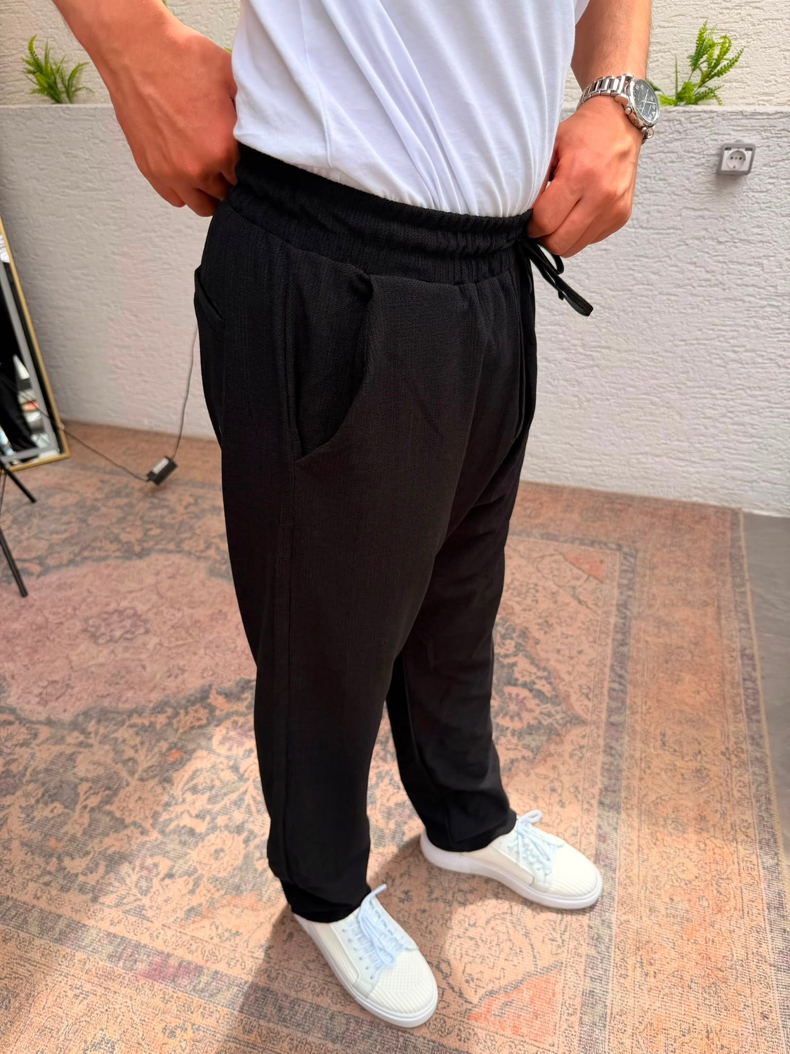 SİYAH MRKCH BAGGY FİTİLLİ PANTOLON
