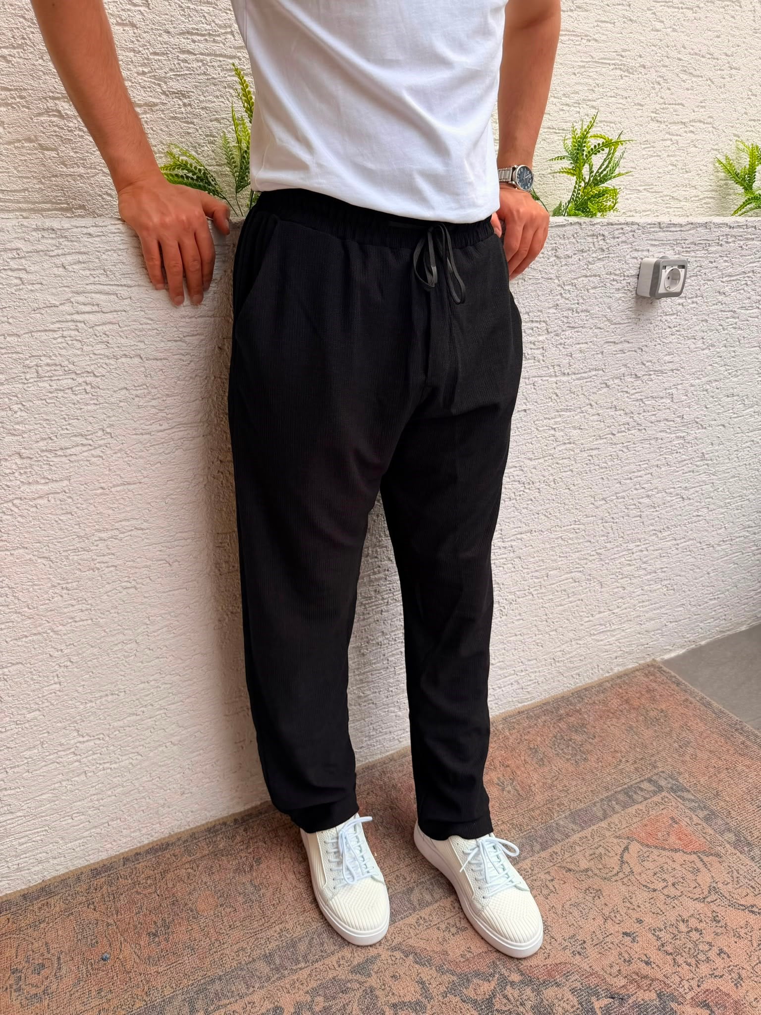 SİYAH MRKCH BAGGY FİTİLLİ PANTOLON