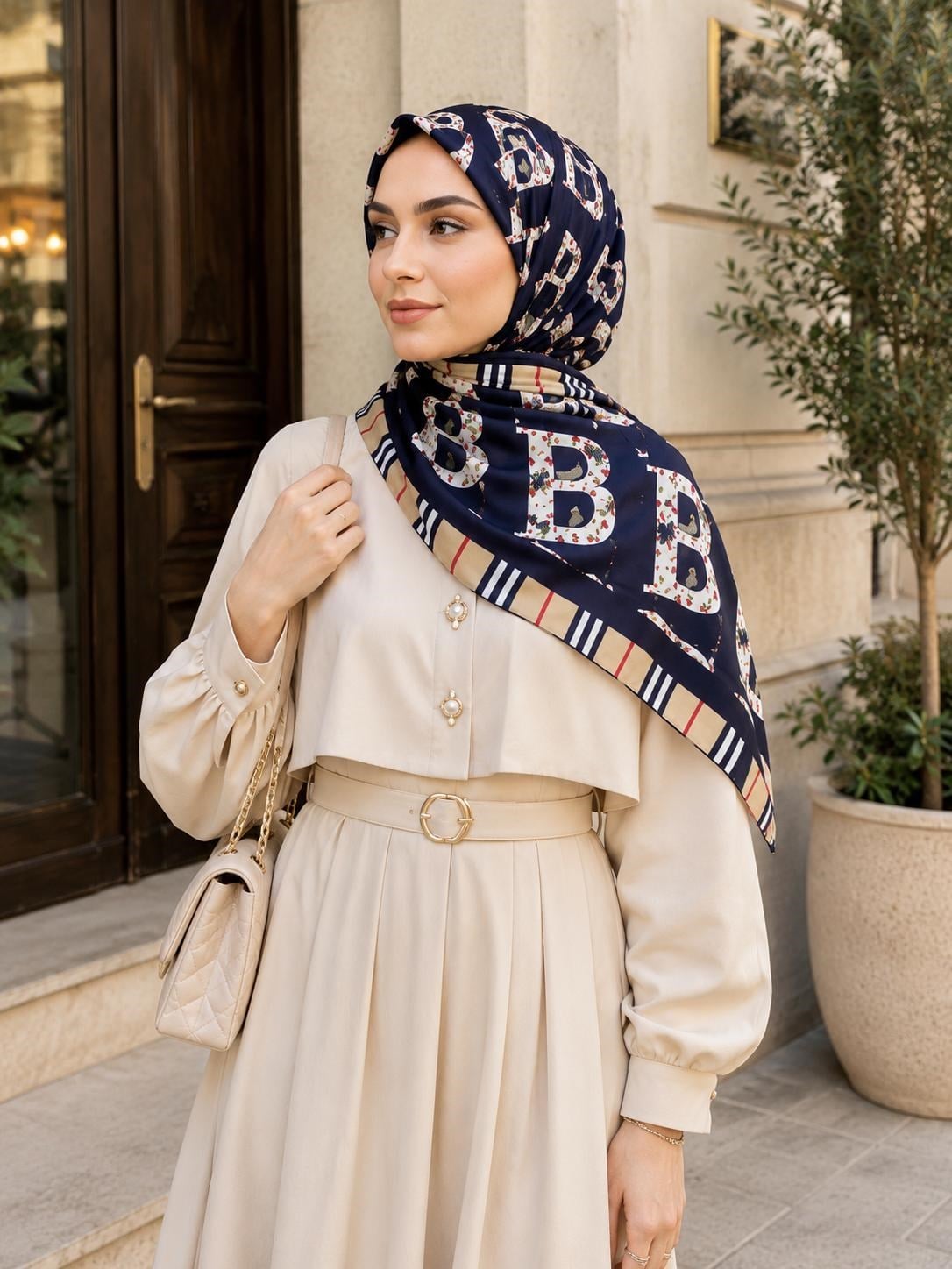 BURBERY TWİLL İPEK EŞARP