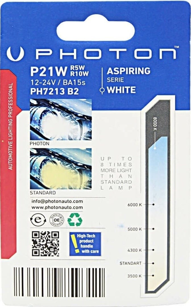 B2 12-24v P21/5w 6000k Beyaz 2 Li