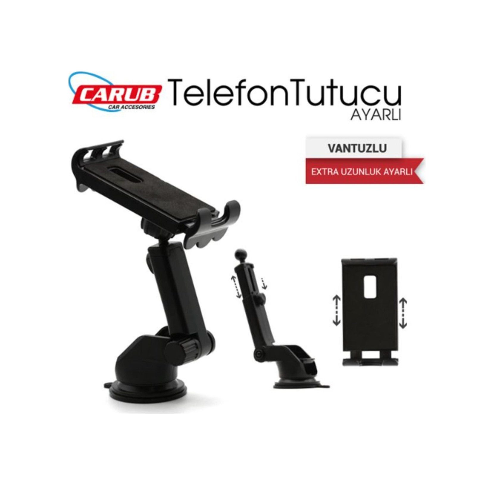 İpad+telefon Tutucu Kızaklı Ayarlı Vantuzlu