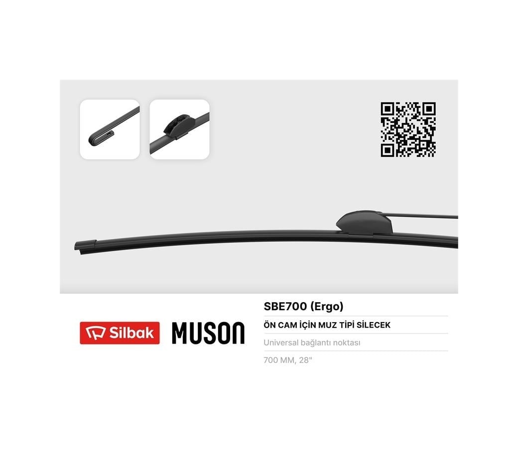 Sılbak Sbe700 Sılecek Supurgesı Muz Tıpı 700mm Unıversal Kancalı