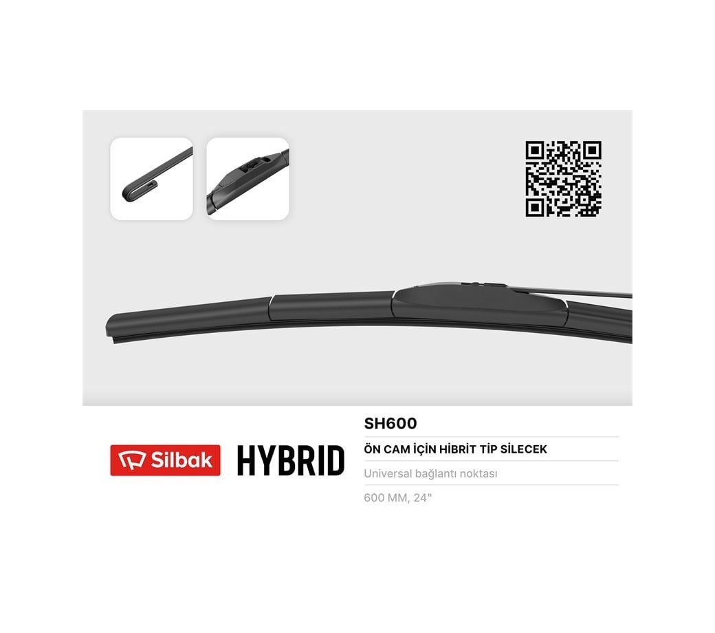 Sılbak Sh600 Sılecek Supurgesı Hıbrıt Tıpı 600mm Unıversal