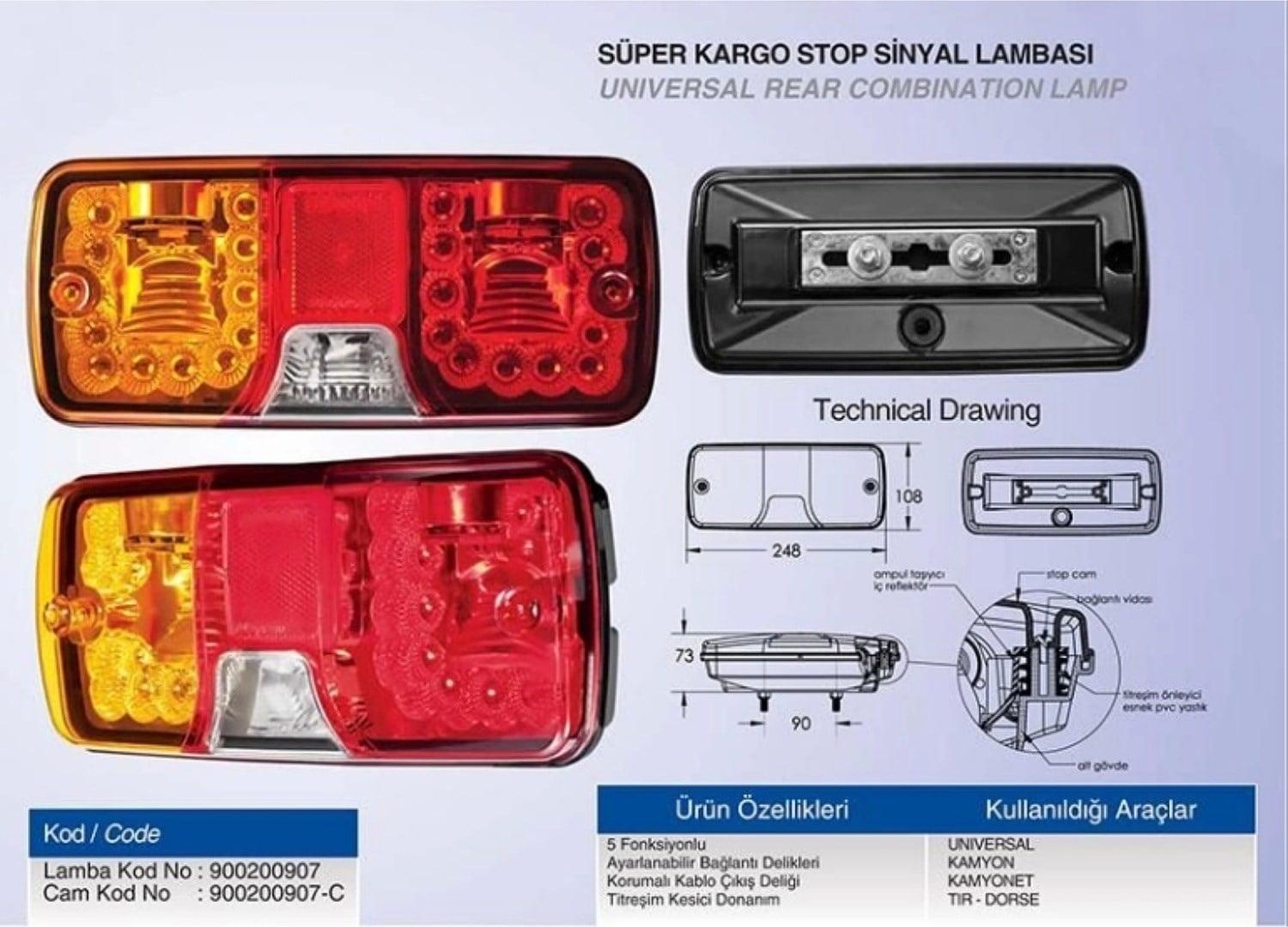 Süper  Yeni Model Stop Lambası -