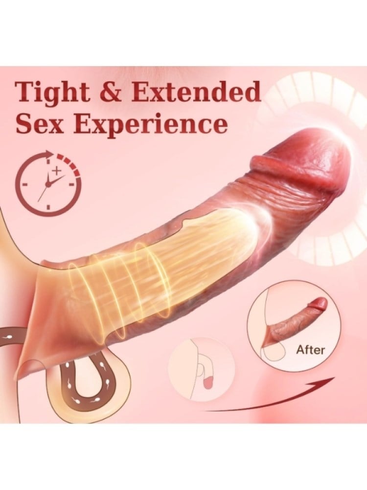 App Kontrollü Penis Kılıfı – Uzaktan Kumandalı, Şarjlı, Titreşimli Realistik Kılıf